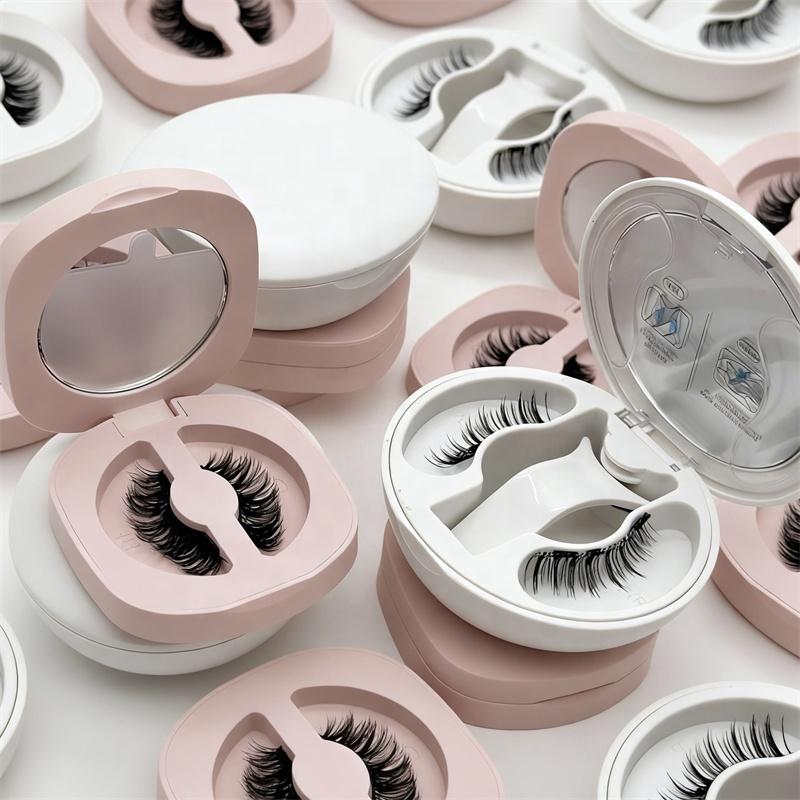 New Magnetic False Eyelashes 13mm Faux Mink Reusable Cruelty-Free with Black Cotton Band and Multi-pair Eyelash Case