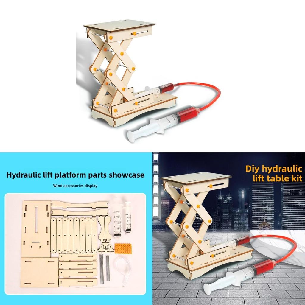 Holz-Hydraulikheber für Kinder Wissenschaft DIY-Bausatz Mit Pädagogischem Physikspielzeug Für Kinder