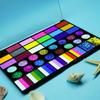 Conjunto de Pintura Facial e Corporal com Glitter de 54 Cores para Crianças - Perfeito para Festivais e Efeitos de Palco