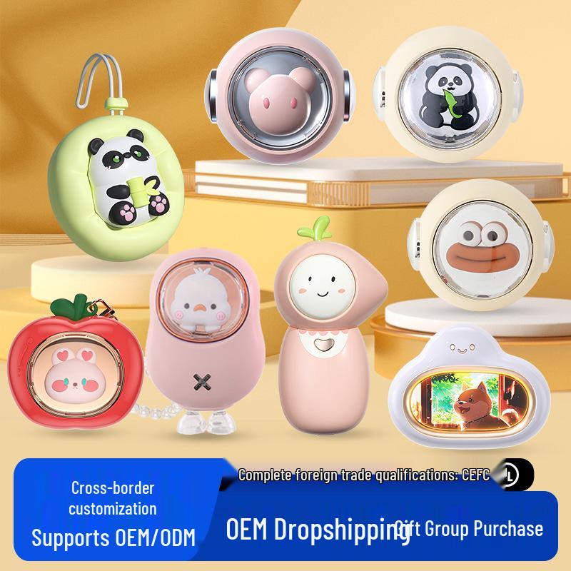 Cartoon Mini Hand Warmer: Cute, Portable, Rechargeable Electric Warmer for Babies and Pets.