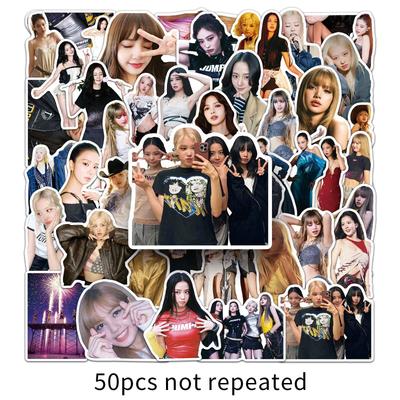 50 Çıkartma Koreli şarkıcı BLACKPINK su geçirmez Dekorasyon Kendin Yap Cep Telefonu Bilgisayar Çıkartmaları