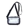 Summer Pvc Transparent Crossbody Bag For Women Solid Color Zipper Shoulder Female Bag Wide Straps Beach Bag