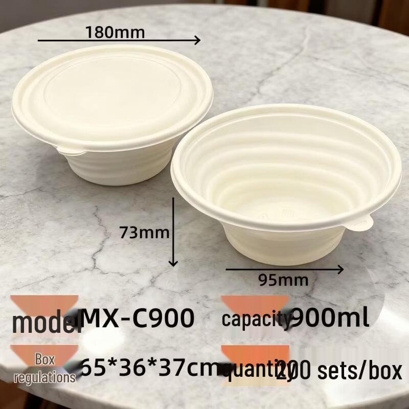 Handun Disposable Corn Starch Round Food Container