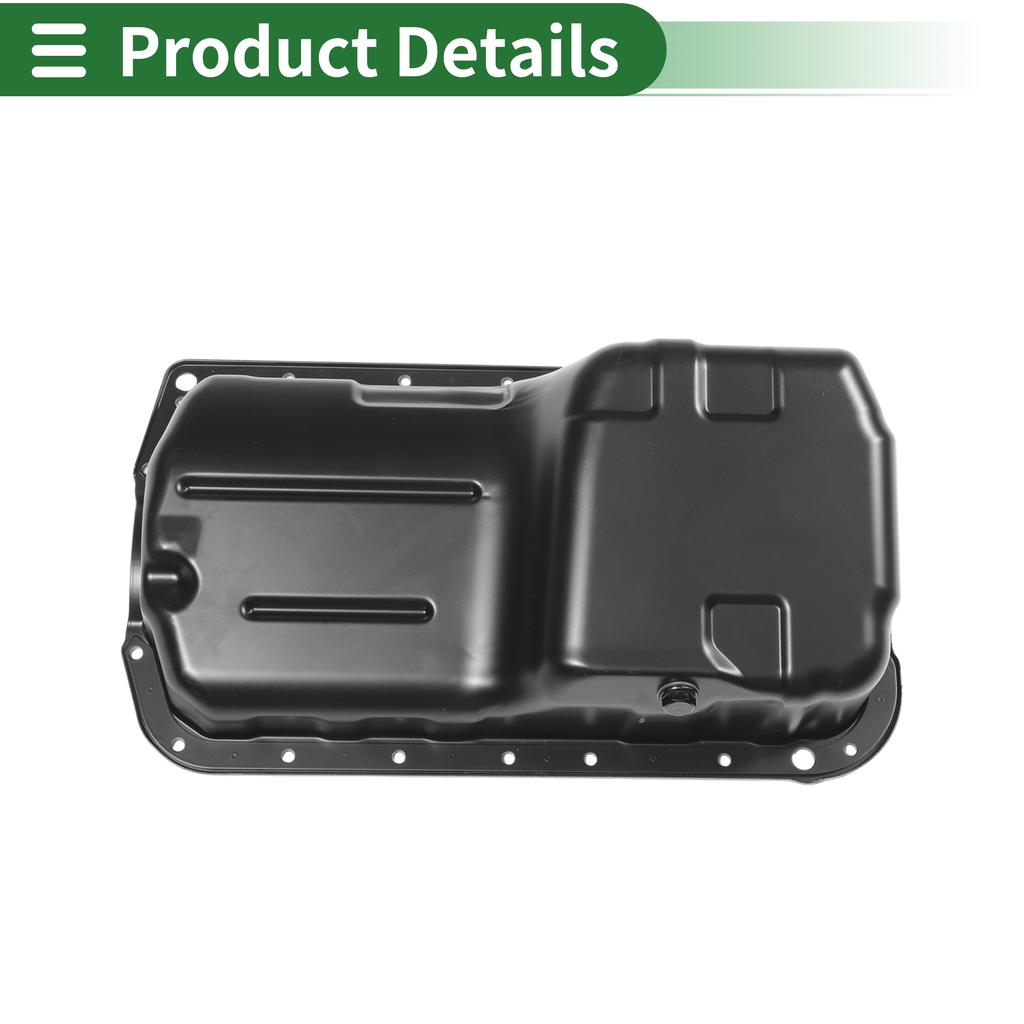 UXCELL 1 Pc No.11200PT0010 Engine Oil Pan for Honda Accord 1990-1997 Iron Black