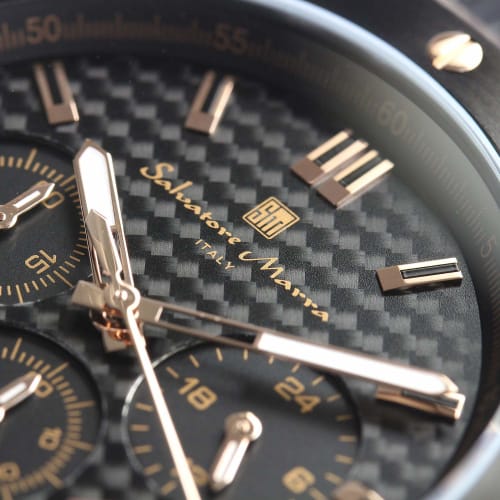 Salvatore Marra Men's Blue Chronograph Watch, Water Resistant to 10 ATM, Perfect for Business and Formal Wear