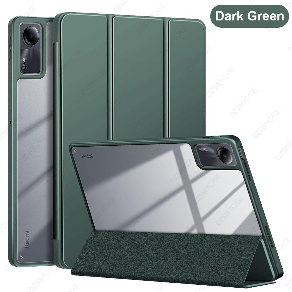 Case for Xiaomi Redmi Pad SE 11 Inch 2023, With Pencil Holder, Trifold Stand Clear PC Back Case, With Auto Sleep/Wake