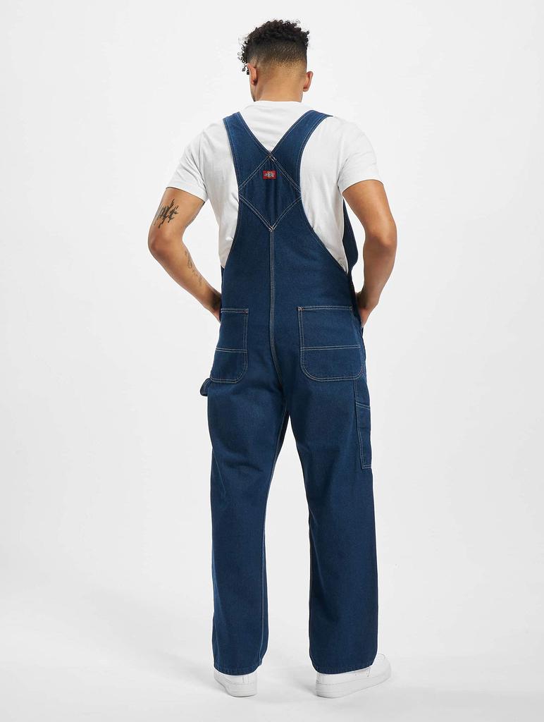 Dickies DB100 Duck 32W x Rinsed Indigo Blue Overalls, 30L,