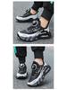 Boys' 2025 Leather Mesh Breathable Non-Slip Running Shoes with Rotary Buckle