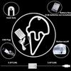 Ice Cream Neon Sign LED Light, Battery Or USB Powered Neon Light Up Signs, For KTV Pub Bar Party Home Bedroom Decorations Aesthetic Birthday Gifts