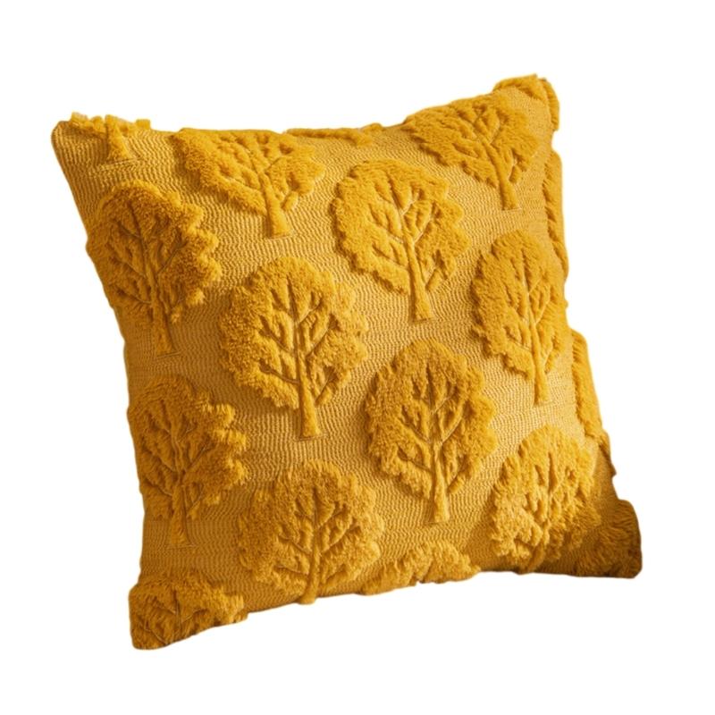 

Pillowcase Plushie Cushion Case Textured Foliage Pattern Contemporary Style 45x45cm Versatiled Home Decoration 45 45cm