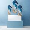 3pcs Beach Theme Seahorse Signs Pendant Wooden Ocean Animal Decoration  Hawaiian