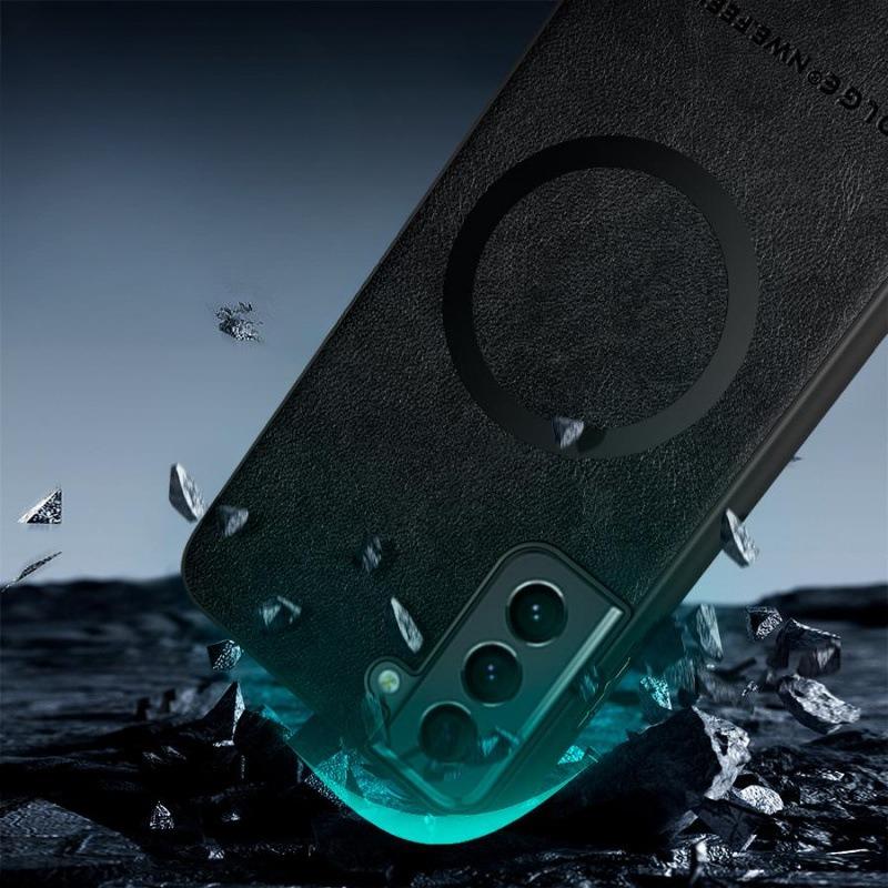 Suitable for Samsung Galaxy S21 Mobile Phone Case S21 Cow Pattern Leather Case Magsafe Magnetic Suction Vehicle S21 Ultra