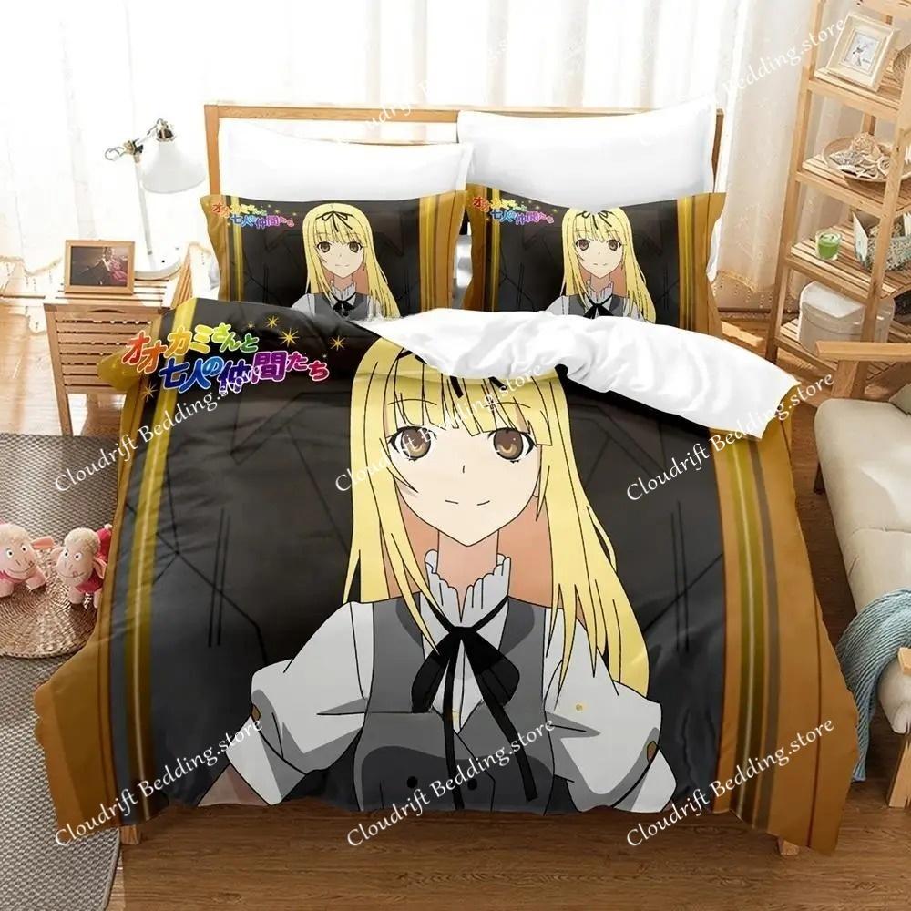 Ookami-san To Shichinin No Nakama-tachi Bedding Set Single Twin Full Queen King Size Bed Set Adult Kid Bedroom Duvet Cover Sets