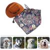 Dog Hat and Bandana Kit for Party 3Sets Vintage Style Pet Hat Accessory