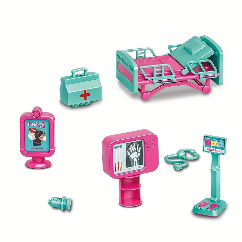 Toy Model Ambulance School Bus Puzzle Inertia Car Playhouse Doctor Doll Accessories Christmas Gift with Kid Friendly Entertaining Fun Safe