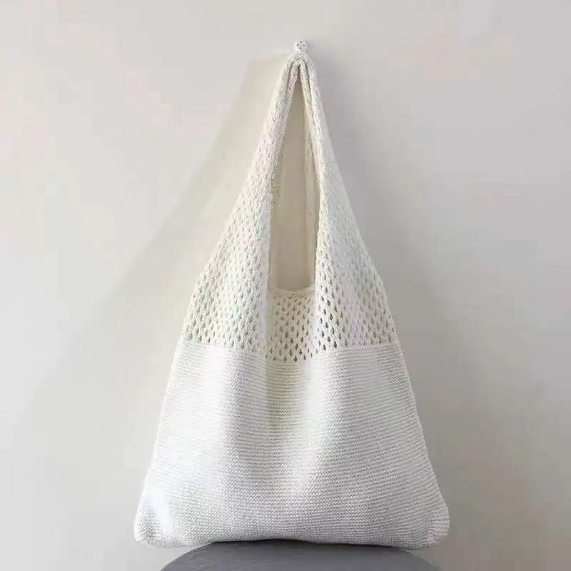 Spring/Summer Hollow Knit Handbag - Versatile Woolen Crossbody for Women