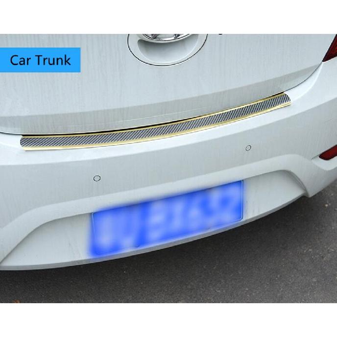 Autocolante pentru stilul mașinii Protector pentru prag de ușă anti zgârieturi Bandă de cauciuc Fibră de carbon Film de protecție pentru prag de mașină