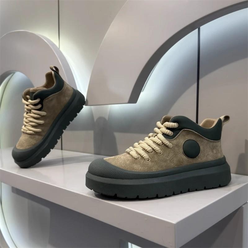 Retro matte leather dad shoes men s shoes new comfortable sports shoes soft sole versatile youth running shoes 39 зелёный