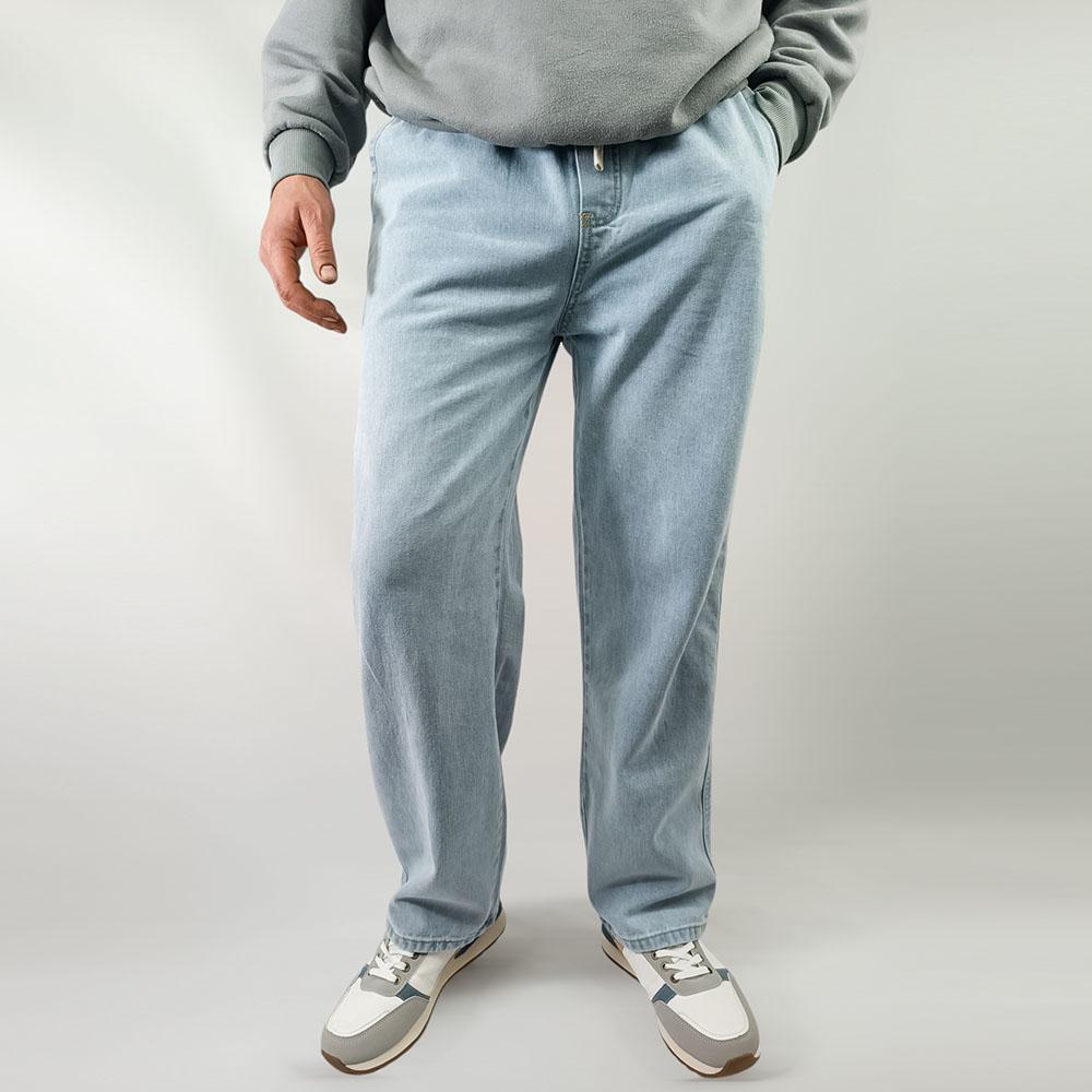 2024 Men's Oversized Y2K Baggy Wide Leg Jeans Denim Hip Hop Streetwear Trousers Vintage Joggers Track Pants Drawstring Jeans For Men Sweatpants Korean