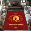Manchester Customized Name Floor Rug Office Rug Suitable for Dormitory Kitchen Dining Room Living Rooms Antislip Carpet Anime Office Decor
