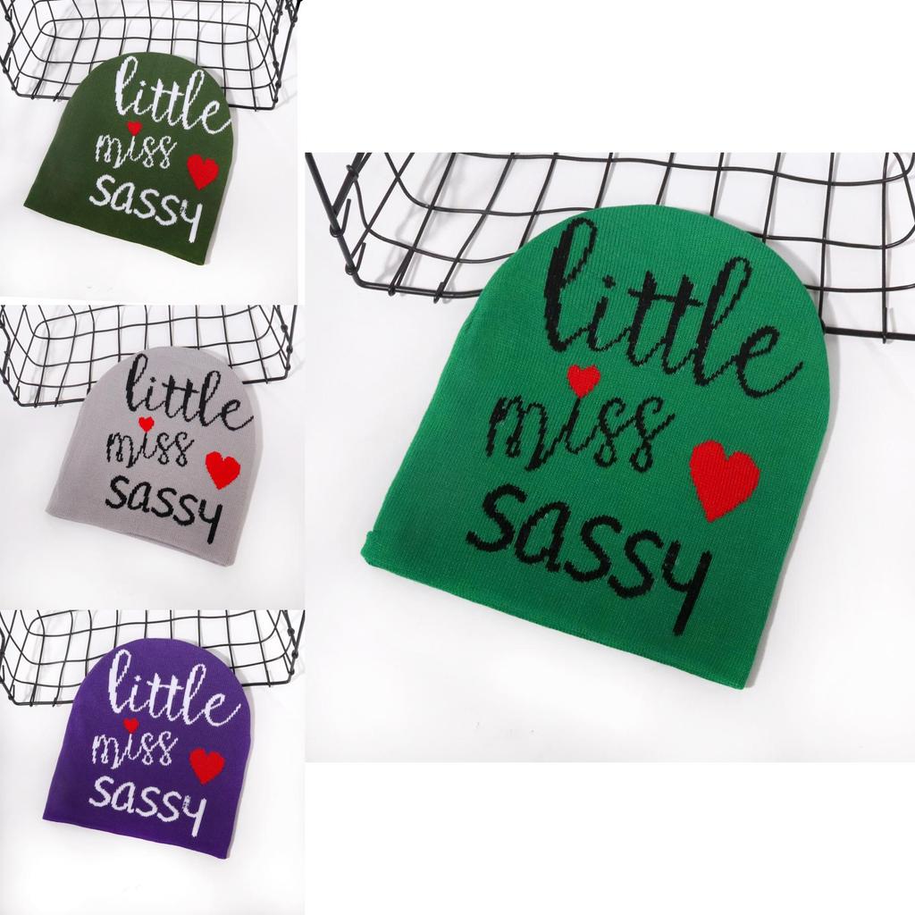 Simple Letter Knit Hat With Thermal Function For Daily Use