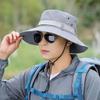 Men's sunshade bucket hat summer sunscreen breathable sun hat mountaineering fishing hat foldable large brim sun hat