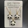 Hot-selling simple jewelry, cute design, panda pendant, earrings, neck chain, dripping oil, sweet necklace set.