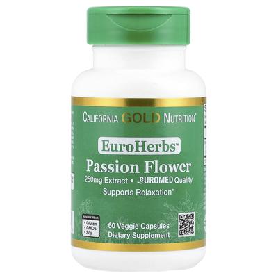 EuroHerbs™, Passionsblumenextrakt, Euromed-Qualität, 250 mg, 60 vegetarische Kapseln