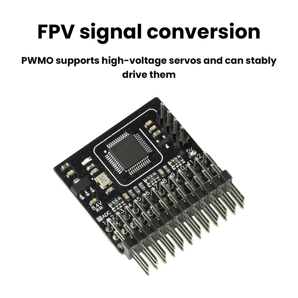 CRSF ELRS 2.4G 12CH PWM Signal Adapter DC 5-12V ExpressLRS3.0 RX 2400RX PWM/CRSF For RC FPV Drone Fixed Wing Car Boat Quadcopter