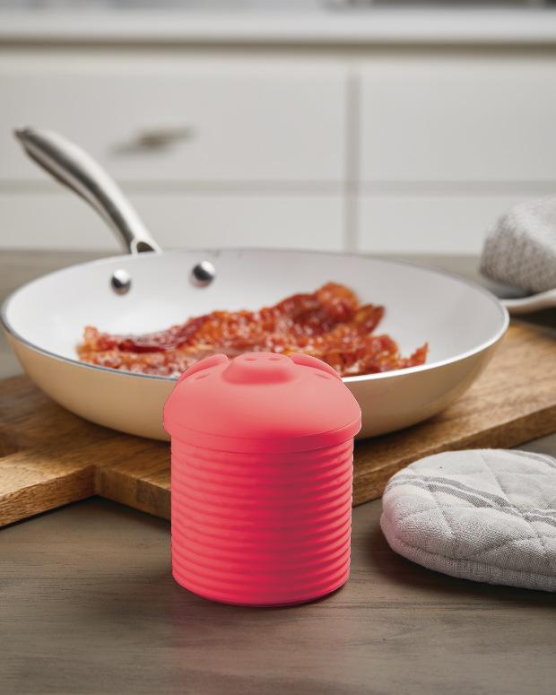 

Silicone Piggy-Shaped Fat Storage Container Creative Bacon Grease Drain Bacon Grease Collector Bacon Grease Strainer розовый