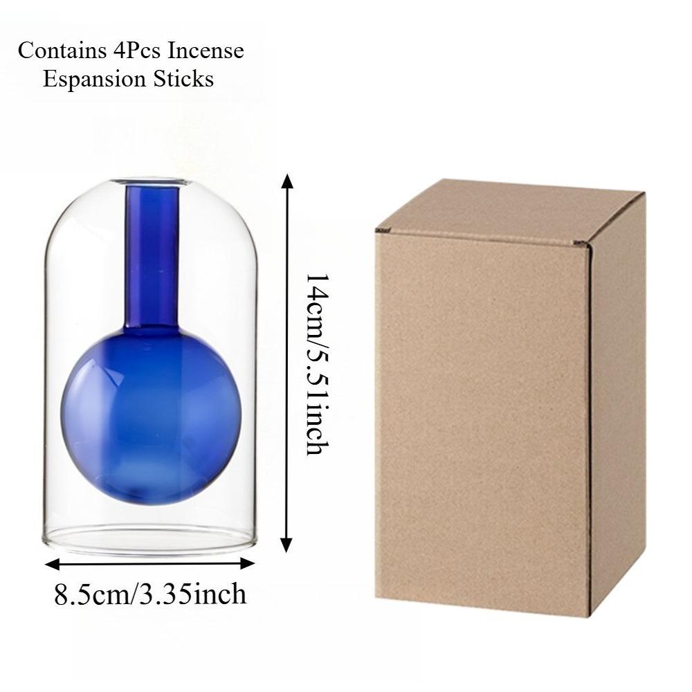 Minimalist Double Layer Glass Aromatherapy Bottle Refillable Reed Diffuser Bottle for Home Decoration Home Bathroom Gifts