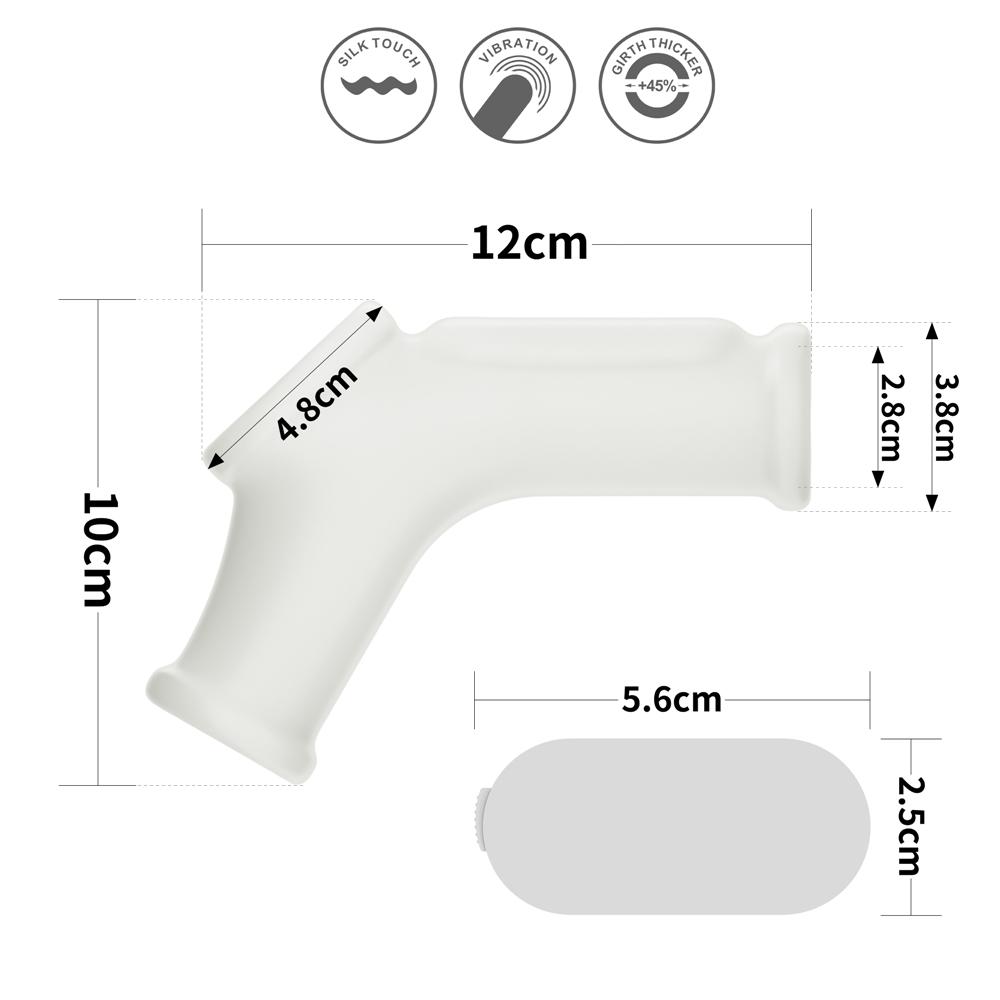 Vibrating Cock Ring Penis Sleeve Vibrator Penis Extender Extension Penis Enlargement Cockring Adult Sex Toys for Couple Men