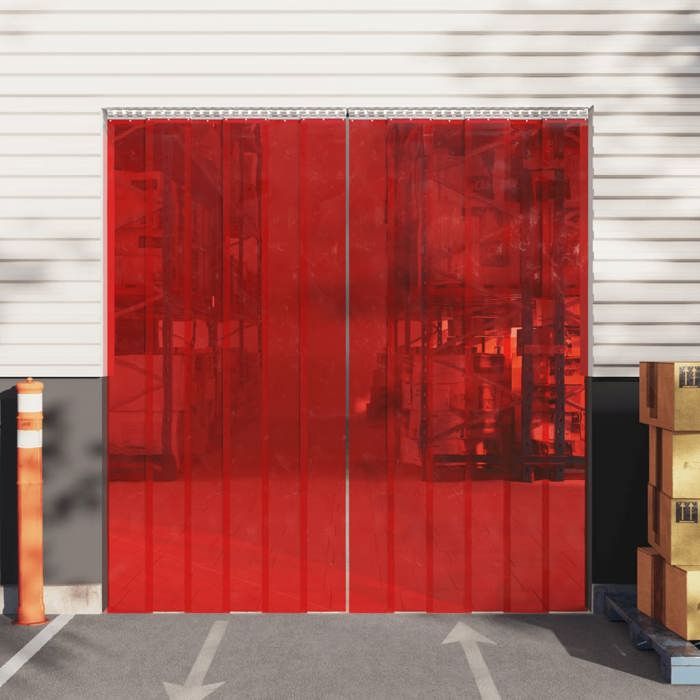 VidaXL Red Door Curtain 200 Mmx1.6 Mm 50 M PVC, Door Strip, PVC Strip Curtain, PVC Door Curtain 153867