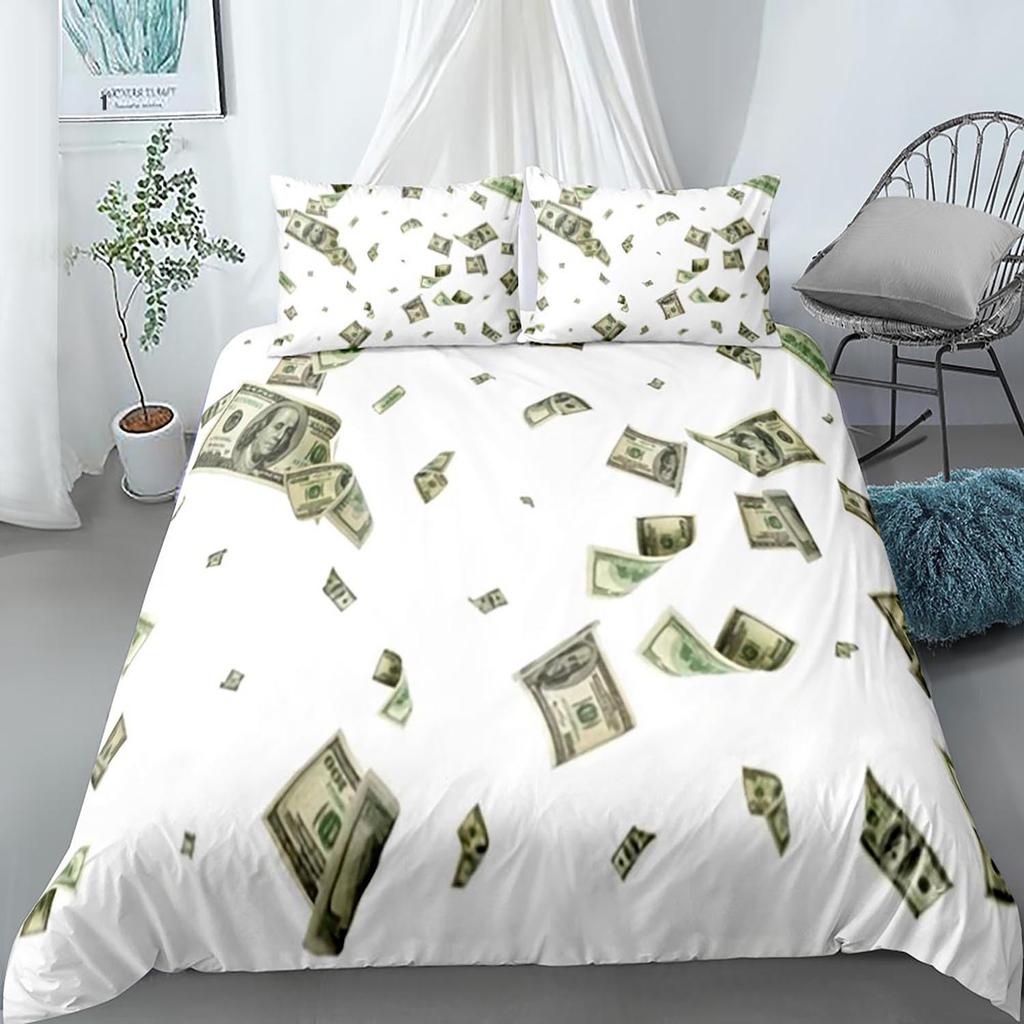 3D Home Textile Banknote Quilt Cover Digital Printing Three-Piece Digital Printing