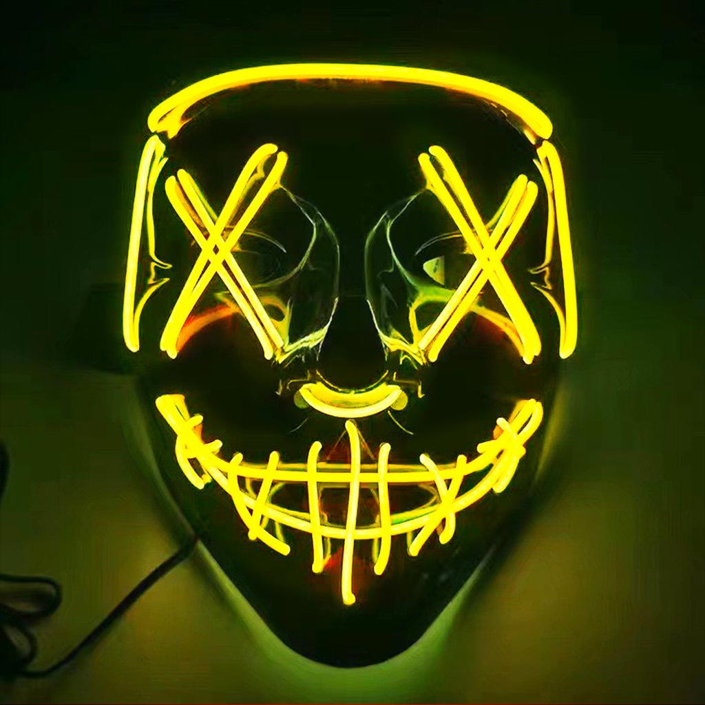 Multi Style Glowing LED Purge Mask Professional Wireless Luminous Party Mask Flashing Decorative Headgear Masker For Halloween