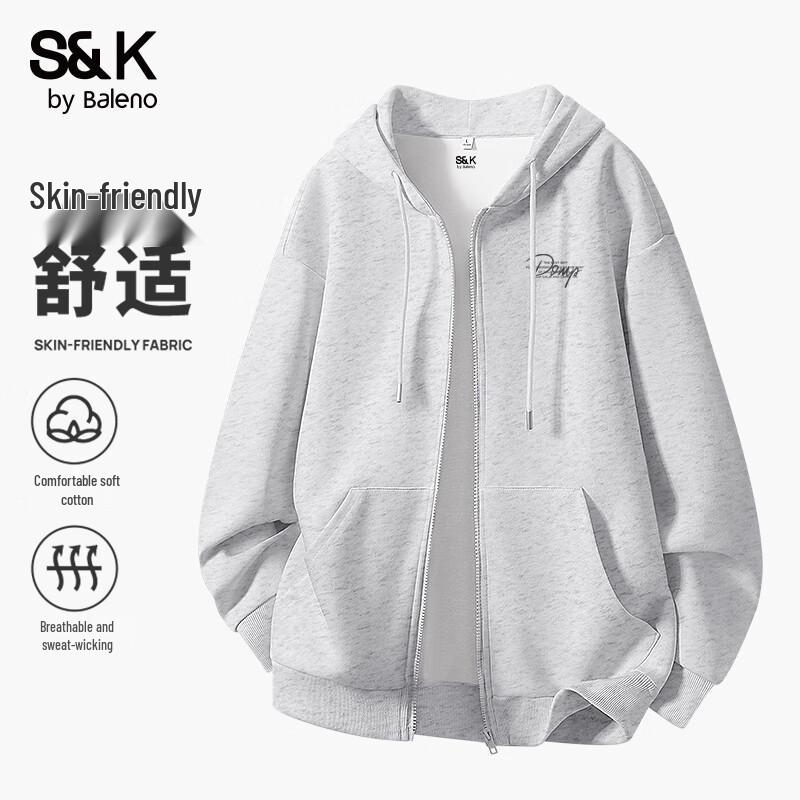 Baleno Men s S&K Heavyweight Loose Fit Cardigan Hoodie 3XL