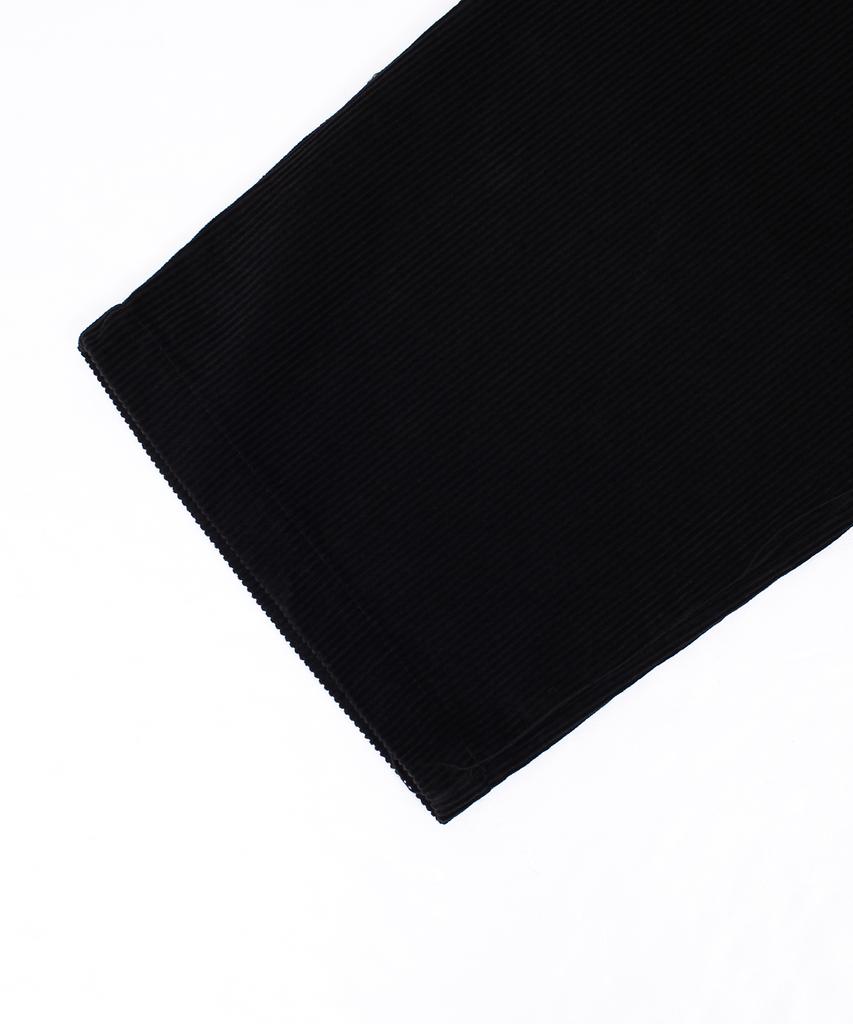 CAMEL WORK Wide Corduroy Cut Cargo Pants (Black)