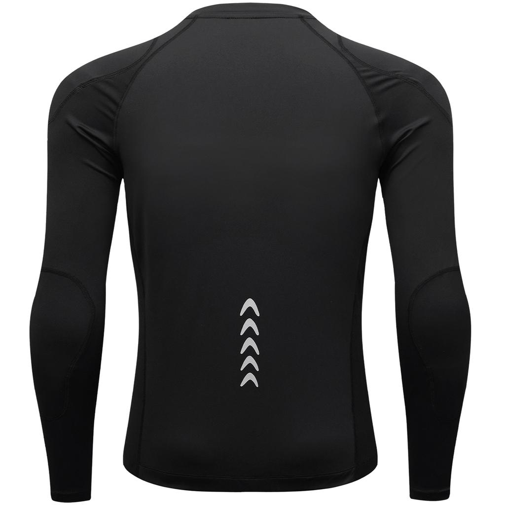 Men s Protective Jacket Breathable Motorcycle Shirt Sportswear with Removable Armor Pads Black EU L