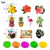 10pcs/set Hawaii Party Hanging Spiral Pendants Flamingo Pineapple Garland Ornament Summer Tropical Beach Birthday Decorations