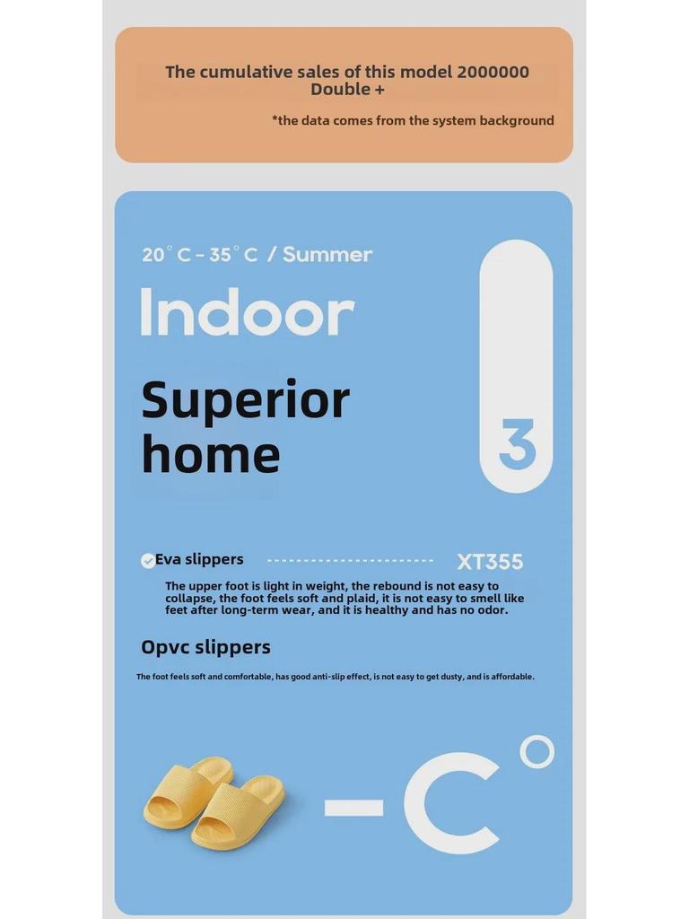 Youtiao Geräuschlose EVA-Hausschuhe für Paare - Sommer-Zuhause-Badezimmer-Schuhwerk