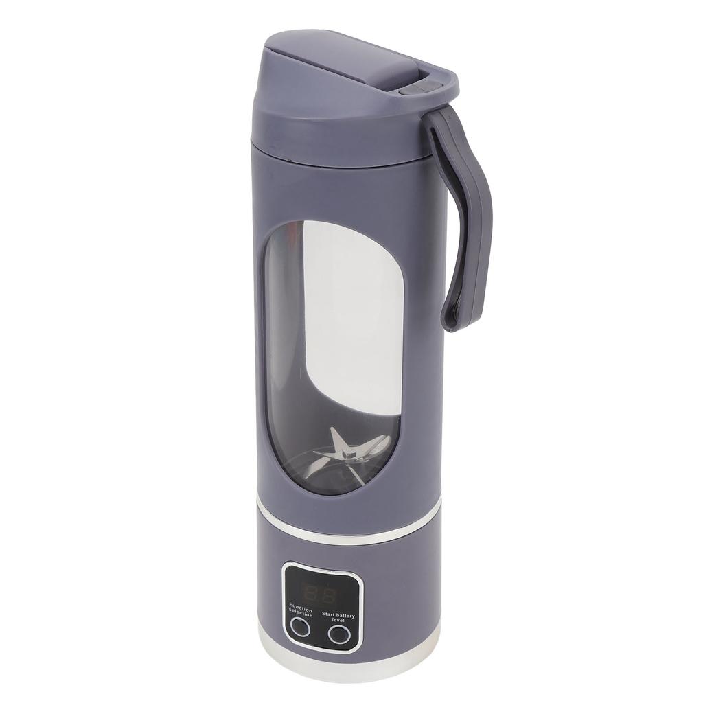 Portable Blender Rechargeable 450ml Blender Cup Portable Juicer Cup for Home Gray Purple