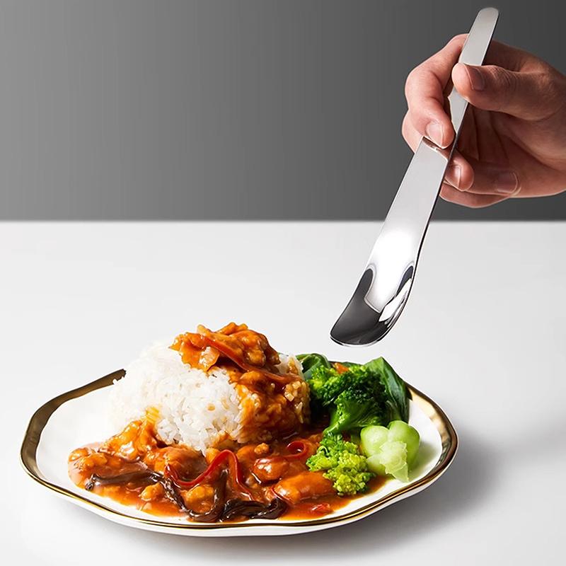 1Pcs Flat Coffee Spoon Stainless Steel Coffee Stirrers Tea Spoons Ice Cream Cake Dessert Spoon Bar Kitchen Tableware