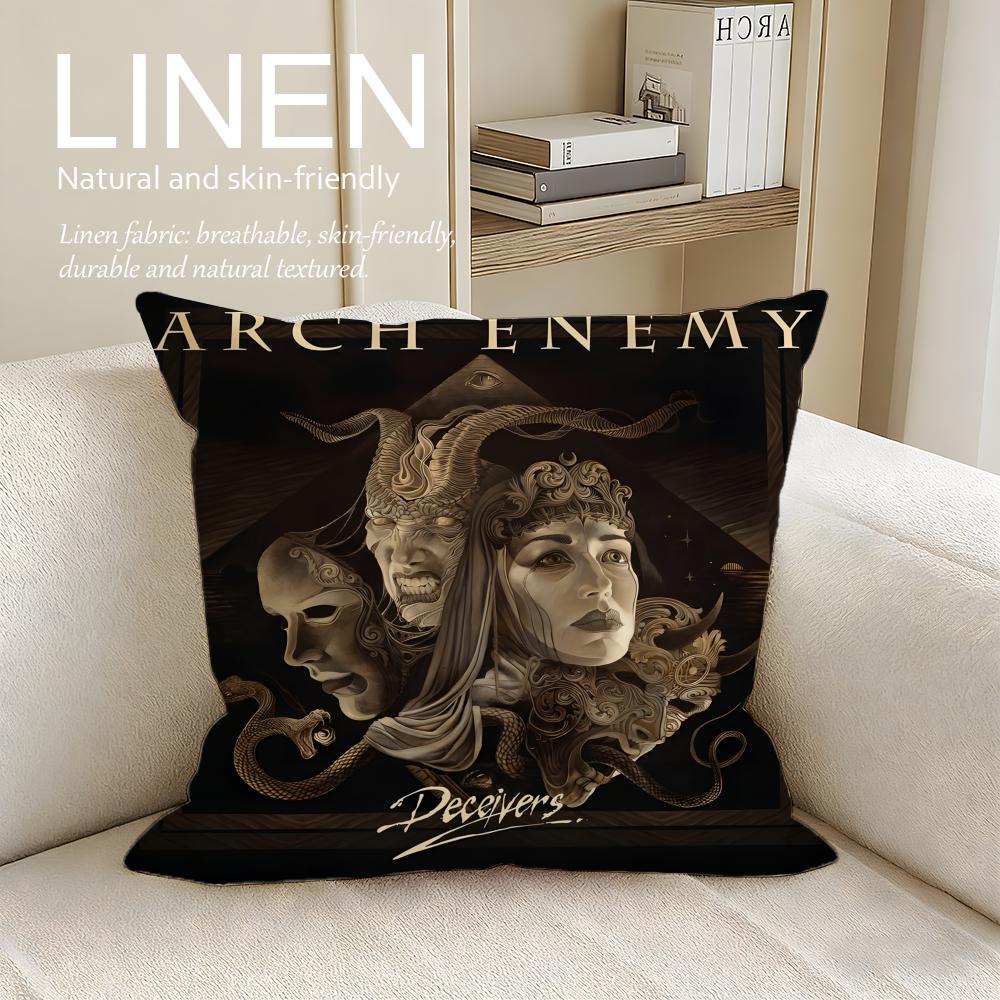 

Music Arch Enemy Cushion Cover Pillowcase Set Pcs x x Breathable Washable Sofa Cushion Cover 30X30cm