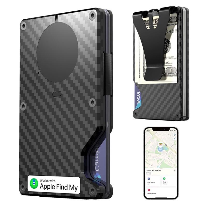 Wallet with Built-in Apple Find My AirTag Tracker and RFID Anti-theft Protection