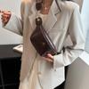 Monochromatic Leather Chest Bag for Women  Crossbody Bags  Belt Bags  Luxury Bags  Women's Fashion