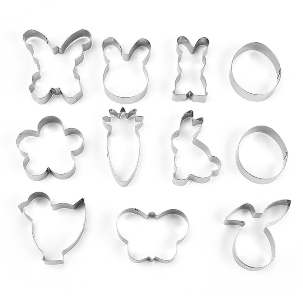12pcs Halloween Cookie Cutter Stainless Steel Cartoon Cookie Mold Bat Shaped Mold Baking Mold Kitchen Baking Tools