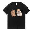 Hamster Meme T Shirt Tops for Women Men Cute Hamster Couple Graphic Tee Hamster Lover Gifts Funny Animal Casual Short Sleeve