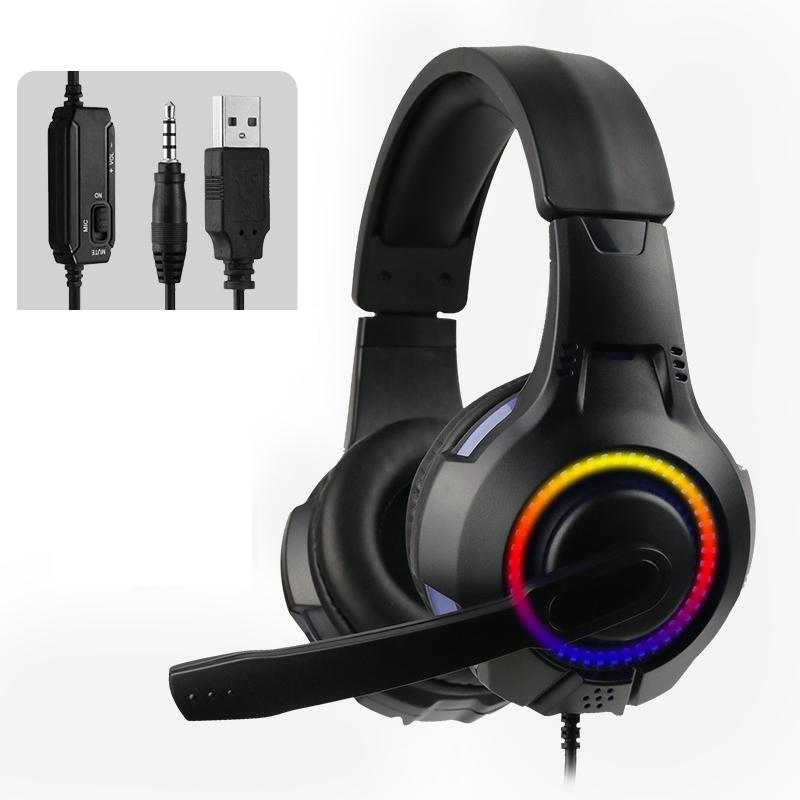 

Usb RGB Light Игровая гарнитура Наушники с микрофоном Для ПК Компьютер Для Xbox One Professional Gamer Surround Sound Rgb Light