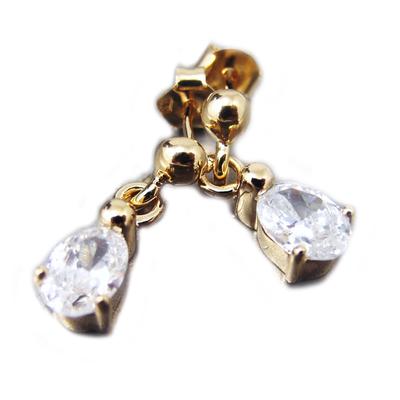 [G2008] - White Gold Plated 'Adeline' Earrings