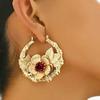 Classic Bamboo Flower Earrings, Big Earrings, Hip Hop Street Dance, Bikini, Personality Earrings
